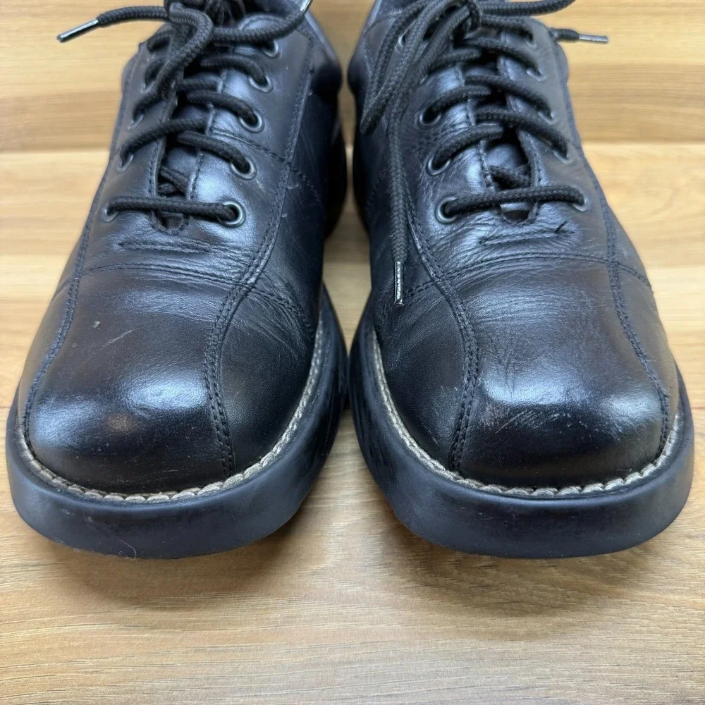 ID‎ Required Y2K Chunky Oxfords Mens 6.5 Black Dawson Leather Square Toe